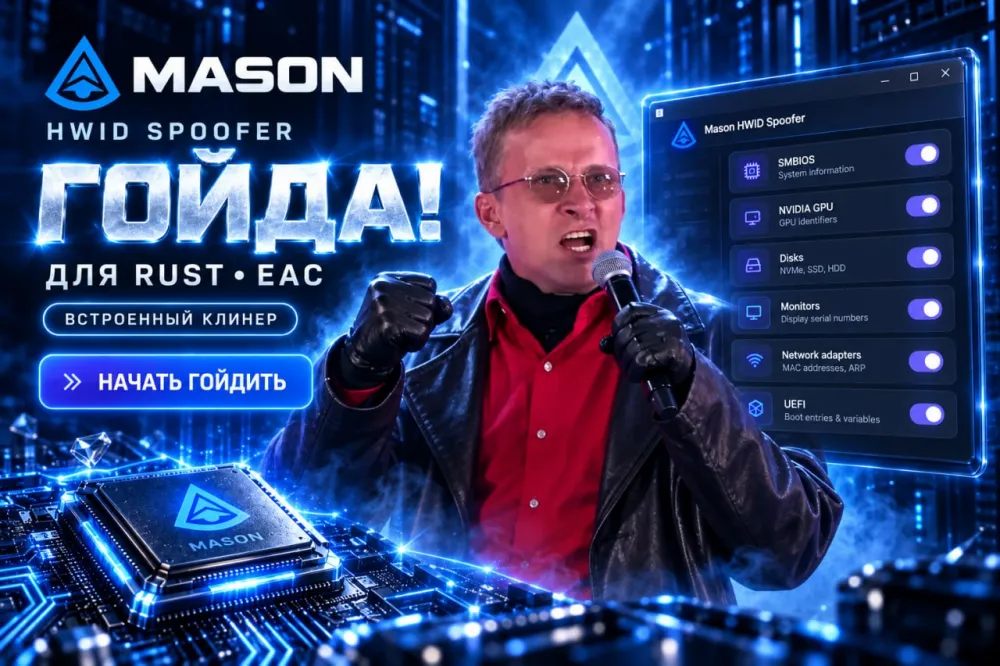HWID Spoofer Mason Goyda для Easy Anti-Cheat — карточка товара с логотипом MASON