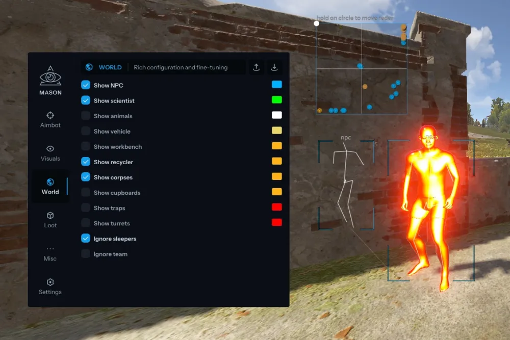 Mason full Aimbot: точное автоматическое прицеливание с настройкой FOV и сглаживания траектории