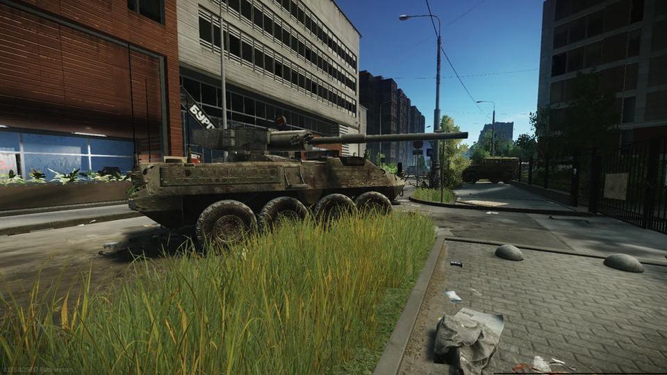 Бронетранспортёр Stryker на Улицах Таркова